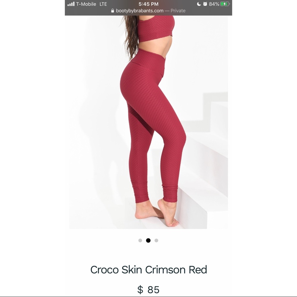 Booty by Brabants Crimson Croco Legging